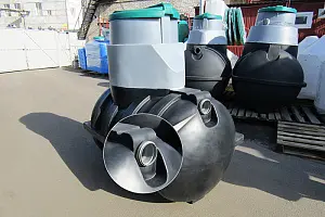 Пластиковая емкость ЭкоПром подземная U 3000 с выходом (Черный) 5